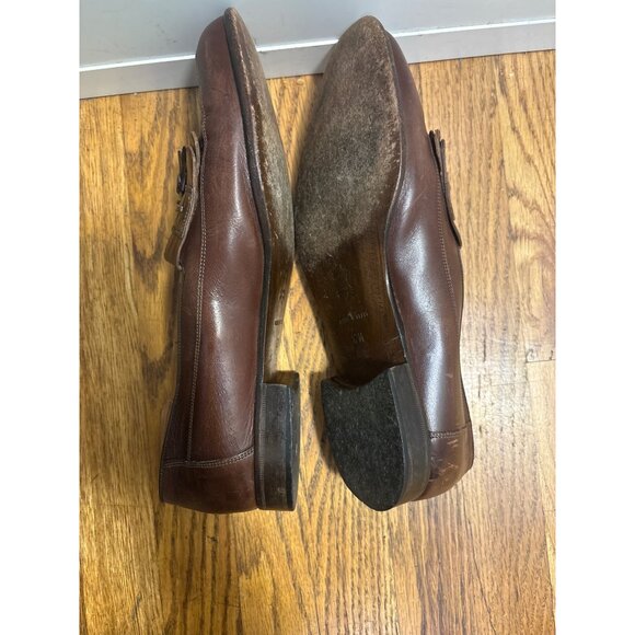 MensBistonian Florentine Leather Tassel Loafers 12M Brown Made In Italy - Picture 5 of 11